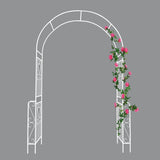 Metal Garden W55'' x H94.5'' Garden Arbor Trellis Climbing Plants Support Rose Outdoor W1586138699