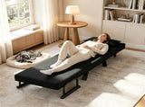 3-in-1 Convertible Sofa Bed, Adjustable Backrest Folding Sleeper Chair with Pillow, Metal Frame 67534860
