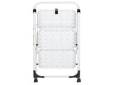 Home Use 3-Step Short Handrail Iron Ladder Black & White 46578400