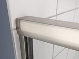 Bypass shower door, sliding door, with 1/4" tempered glass and Polished finish 56-60"x70" W2122131034