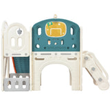 ZUN Kids Slide Playset Structure, Freestanding Castle Climbing Crawling Playhouse with Slide, Arch PP300683AAC