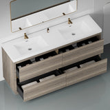 72" Freestanding Bathroom Vanity with Sink, Bathroom Storage Vanity Cabinet with Stone Resin W1573P211194