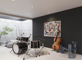 2 Pack Acoustic Solid Wood Wall Panels, 94.49" x 12.6" Soundproof Wall Panels, Wood Slat Wall Panels T3210P487479