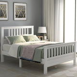 Wood Platform Bed with Headboard and Footboard, Full WF192974AAK