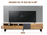 Modern TV Stand for 80'' TV Double Storage Space, Media Console Table, Entertainment Center WF303474AAQ
