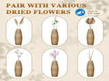 3-Piece Handcrafted PVC Floor Vase Set, 19.69" 23.2" 27.56" Tall, Natural Rattan-Like Textured beige W2796P446214