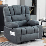 ZUN Massage Recliner Chair Sofa with Heating Vibration W1403P152415