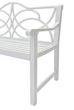 ZUN Outdoor Garden Patio Bench,Iron Metal Steel Frame Park Bench with Backrest and Armrest, Slatted Seat W1117P155244