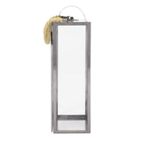 ZUN LARRY 22"H STAINLESS STEEL LANTERN 72177.00SIL