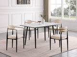Modern Contemporary 2pcs Side Chairs Taupe Fabric Upholstered Ultra Stylish Chairs Set B011139605