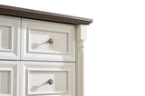 ZUN 7 Drawer Dresser Chest for Bedroom with Wooden Base and Riser Trim, Wooden Rustic Rustic Chest of W2393P252365