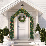 240*40*260cm 1860 Branches PVC Christmas Arch Holiday Arch Decoration Green 47929880