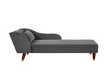 Modern Chaise Lounge Chair Velvet Upholstery W1097124939