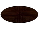 42'' oval wood coffee table for Living Room, 2-Tier Solid Wood Cocktail Table with Open Storage W1202P164014