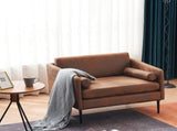 97*71*74cm 1.5 Seats Hot Stamping Cloth Surrounding Chair With Pillow Indoor Circle Chair Dark Brown 27920269