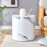 The cylindrical table with its patterned design can be easily integrated into a variety of interior W1151P200297