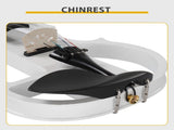 Full Size 4/4 Bunnel Edge Electric Silent Violin with Case Bow Rosin Headphone Connecting Line White 63462985