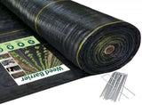 XISHAN 8'X300' Black HDPE 70 Gram Weed Barrier Fabric 70574124