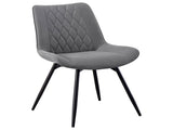 Grey Tufted Swivel Dining Chairs B062P145620