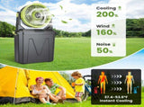 5-in-1 Rechargeable Misting Cooling Fan with 20000mAh Power Bank, 10L Large Water Tank Mist Modes 25264393