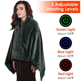 USB Heated Blanket Electric Heated Blanket Heated Poncho Shawl Wrap Throw with Zipper Washable for 41370166