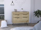 Kirsage 3-Drawer Dresser Light Oak B06280380