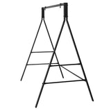 168*106*180cm Flat Top Square Tube 200kg Iron Swing Frame Black 95536765