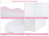Kids Clothing Rack with Storage Cubes & Rolling Drawer Multifunctional Children Wardrobe Organizer 39559518