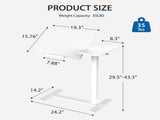 Adjustable Overbed Table with Wheels, Mobile Rolling Laptop Desk, Tilting Bedside Table for Laptop, 91817234