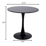 Modern Round Dining Table, 31.5'' Kitchen Dining Room Furniture, Coffee Table, Leisure Table, W2641P238037