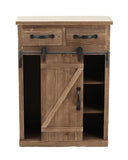 Classic American Country Style Single Barn Door With 2 Drawers Vintage Wooden Cabinets 77319807