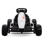 ZUN Electric GoKart Pro, Kids Racing Car, Outdoor Ride On Toy with MP3 for Kids Aged 4-16, Black and W2181P152214