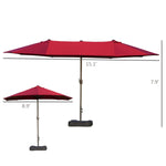 ZUN Outdoor beach umbrella/Double-Sided Market Umbrella （Prohibited by WalMart） 45957691