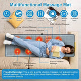 Full Body Electric Massage Mat with Heat Vibration Massage Cushion Back Massage Mattress Chair 11936524