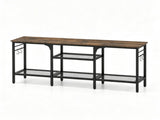 Industrial 3-Tier TV Stand for 65 Inch TV, Heavy Duty Metal Frame Entertainment Center with Anti-Tip 92761719