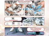 Artificial 6ft Flocked Christmas Tree with 888 PVC Branch Tips, Pine cone*36pcs, memory wireiron 26187002