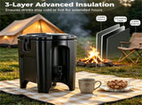 4.4 Gallon 3Layer Insulated Beverage Dispenser, Hot & Cold Drink Server with DripProof Faucet, 98535230