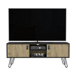 ZUN Tv Stand B Magness, Living Room, Black / Macadamia B092142844