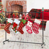 46" Christmas Stocking Holder Stand - 10 Removable Hooks6 Toppers, 300lbs Capacity, 4 Casters 35738703