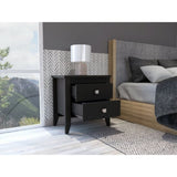 ZUN Breeze Four-Legged Modern Bedroom Nightstand, with Two Drawers B128P148671