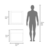 Blake Bathroom Mirror Cabinet with Two Interior Shelves, Wall-Mounted Storage White B070P316863