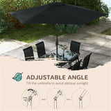 ZUN Outdoor dining table and chair package with umbrella 92203368