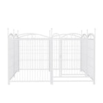 ZUN Dog Playpen Indoor 32 inch 8 Panels Metal Dog Pen Pet Dog Fence Outdoor Exercise Pen with Doors, W368P234001