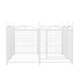 ZUN Dog Playpen Indoor 32 inch 8 Panels Metal Dog Pen Pet Dog Fence Outdoor Exercise Pen with Doors, W368P234001