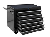 6 DRAWERS MULTIFUNCTIONAL TOOL CART WITH WHEELS-BLACK 69021719