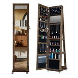 Fashion Simple 360&deg Swivel With Led light Jewelry Cabinet W2512P232470