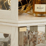 Corner Glass Cabinet Lighted Curio Cabinet Corner Display Case for Living Room, Curio Cabinet, W2275P194429