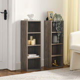 8-Tier Media Tower Rack, CD DVD Slim Storage Cabinet with Adjustable Shelves, Tall Narrow Bookcase W1781P182841