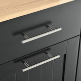 K&K Kitchen Island with Drop Leaf, Kitchen Storage Cart with 3 Tier Pull Out Cabinet Organizer, WF531421AAB