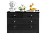 Modern Simple 4-Drawer Dresser Black 32069328